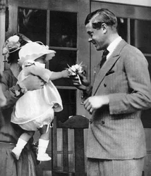 Un ramo para el Príncipe de Gales en el Centro del Pueblo de Enham, 1926