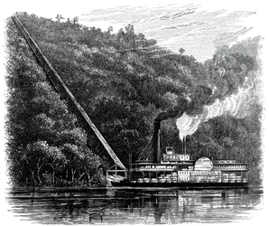 Un canal de algodón, Estados Unidos, c1880