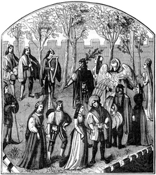 Un baile en un jardín, siglos XIII-XV, 1882-1884