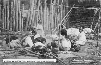 Una familia trabajando, Catamarca, Argentina, principios del siglo XX