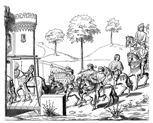 Un caballero entrando en las listas, c1460-1465, 1870