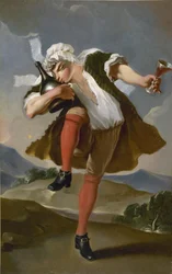 A la bonne bouteille. Letrero de un comerciante de vinos, entre 1780 y 1800