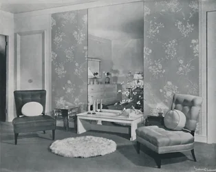 Un dormitorio moderno inspirado en los chinos, 1942