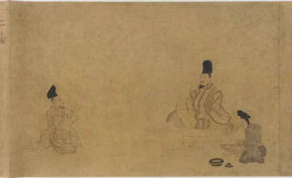 Concurso de composición de poemas entre varios artesanos, período Nanbokucho, 1333-1392
