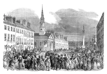 Una procesión de ministros secesionistas de la Iglesia de St. Andrews, Edimburgo, c1895