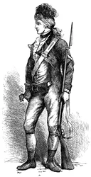 Un verdadero fusilero americano, c1776-1780 c1880