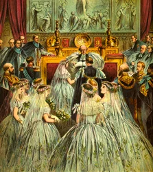 Un matrimonio real, c1850