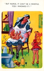 Una postal picante, principios del siglo XX