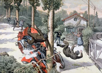 Un terrible accidente, carrera de París a Madrid, 1903