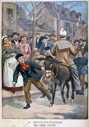 Una costumbre tradicional, Montluçon, Francia, 1900