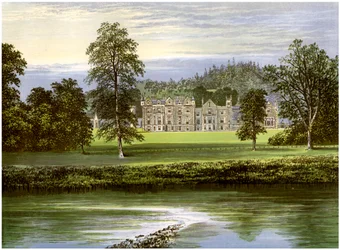Abbotsford, Roxburghshire, Escocia, hogar de la familia Scott, c1880