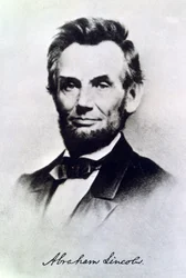 Abraham Lincoln, presidente de los EE.UU., c1865