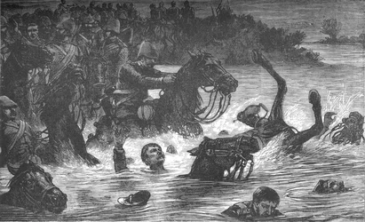 Accidente de los Décimos Húsares, c1880