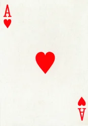 As de corazones de una baraja de cartas de Goodall & Son Ltd., c1940