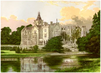 Adare Manor, Condado de Limerick, Irlanda, hogar del Conde de Dunraven, c1880