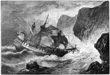 El almirante Somers encalla su barco, Bermudas