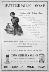 Anuncio de jabón de tocador Cosmo Buttermilk, 1894