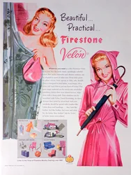 Anuncio de Firestone Velon, 1947