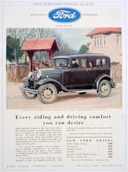 Anuncio de coches Ford, 1931