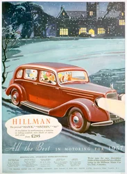 Anuncio de coches Hillman, 1936
