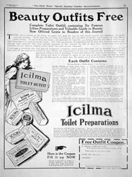 Anuncio de Preparaciones de Tocador Icilma
