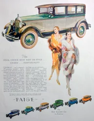 Anuncio de coches Paige, 1927