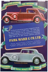 Anuncio de Park Ward and Co car coachwork, 1937