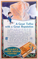 Anuncio de Sharps Super-Kreem Toffee, 1922