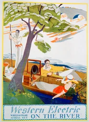 Anuncio de Western Electric Company para conjuntos de antenas inalámbricas, 1923