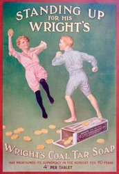 Anuncio de jabón de alquitrán de carbón de Wright, 1909