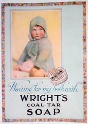 Anuncio de jabón de alquitrán de carbón de Wright, 1924