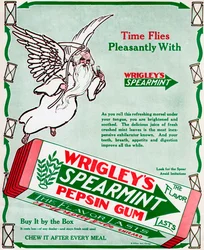 Anuncio de Wrigleys Spearmint Pepsin Gum, 1913