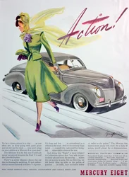 Anuncio del automóvil Mercury Eight, 1939