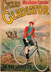 Anuncio de bicicletas Cycles Gladiator, c1900