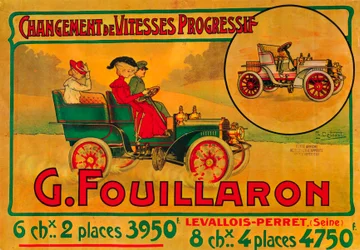 Anuncio de coches Fouillaron, c1900s