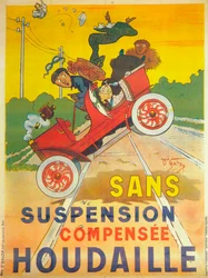 Anuncio de suspensión de coche Houdaille, c1900