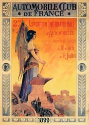 Anuncio de la Exposición Internacional del Automóvil del Automobile Club de France, 1899