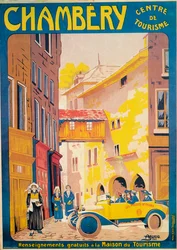 Anuncio de turismo en Chambery, Francia, c1920s