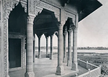 Agra. Balcón de la Torre del Jazmín, c1910