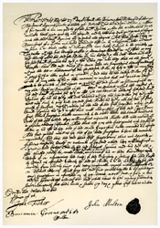 Acuerdo entre John Milton y Samuel Symons, 27 de abril de 1667