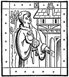 Alan Middleton, recaudador de rentas, siglo XV, 1910