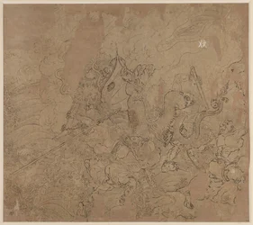 Álbum de temas taoístas y budistas: Buscar la montaña: Hoja 49, 1200s