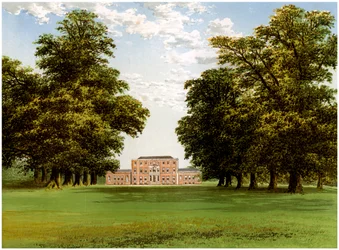 Aldby Park, Yorkshire, hogar de la familia Darley, c1880
