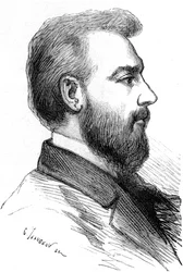 Alexander Graham Bell, inventor estadounidense nacido en Escocia, c1880