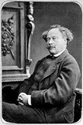 Alexandre Dumas el Joven, escritor francés, c1865-1895
