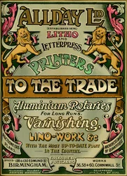 Allday Ltd - anuncio, 1907