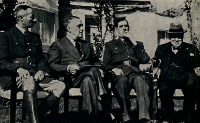 Conferencia Aliada en Casablanca, Marruecos Francés, enero 1943, 1945