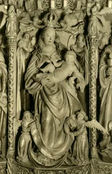 Retablo, iglesia parroquial de Hallstatt, Hallstatt, Alta Austria, c1935