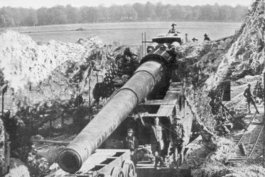 Cañón ferroviario americano de 14 pulgadas, Ofensiva Meuse-Argonne, Francia, 1918