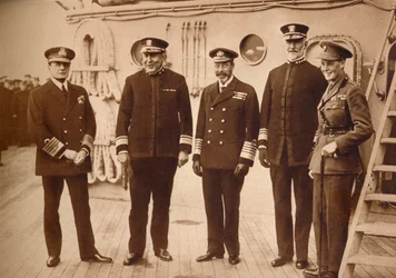 Almirantes americanos a flote con el Rey